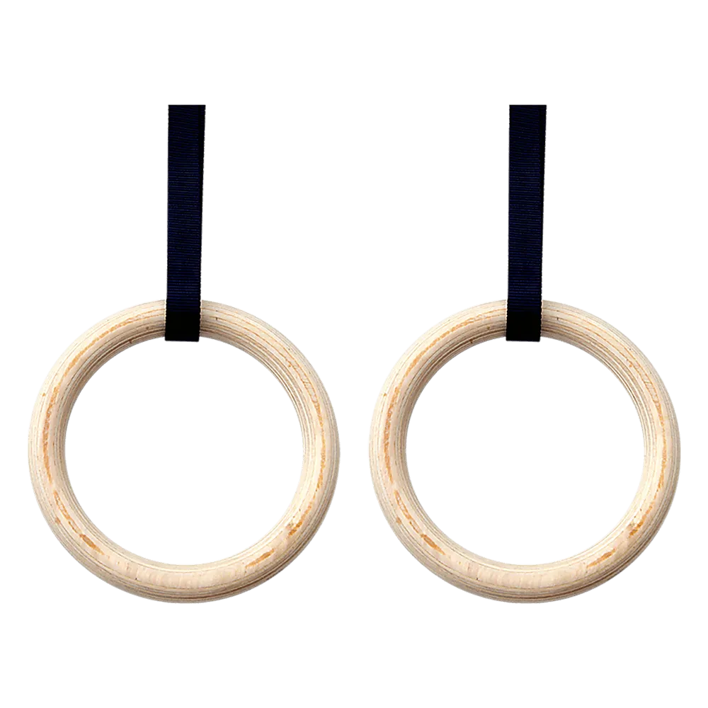 32mm Wooden Gymnastic Rings Olympic Gym Rings Strength Training