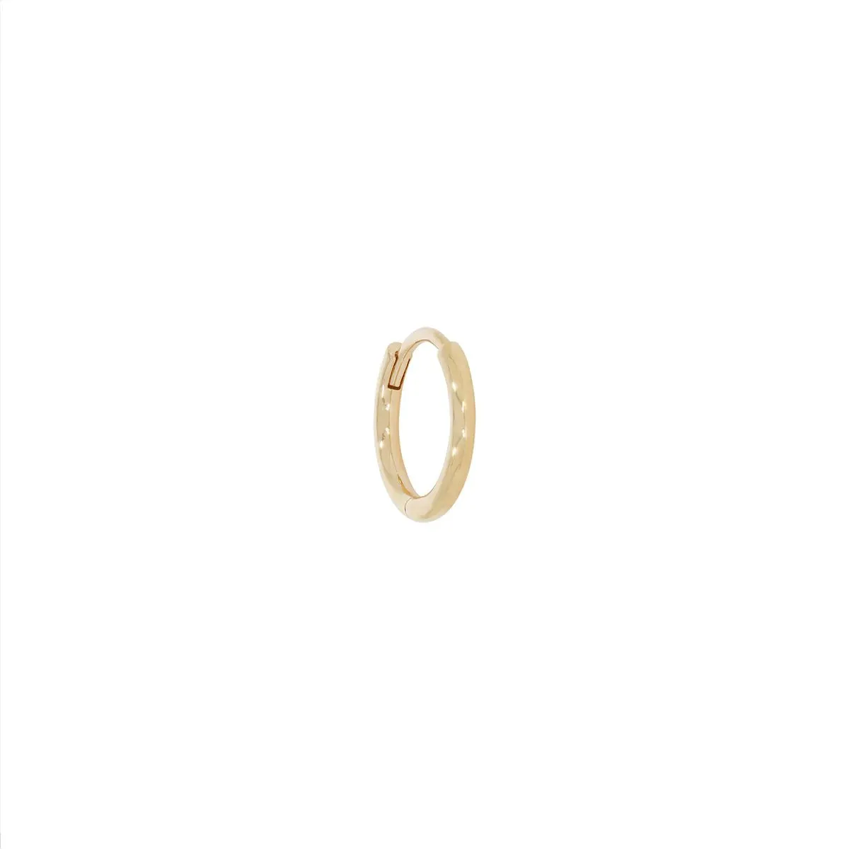 9K Gold Click Hoop with Princess-Cut Aquamarine Drop