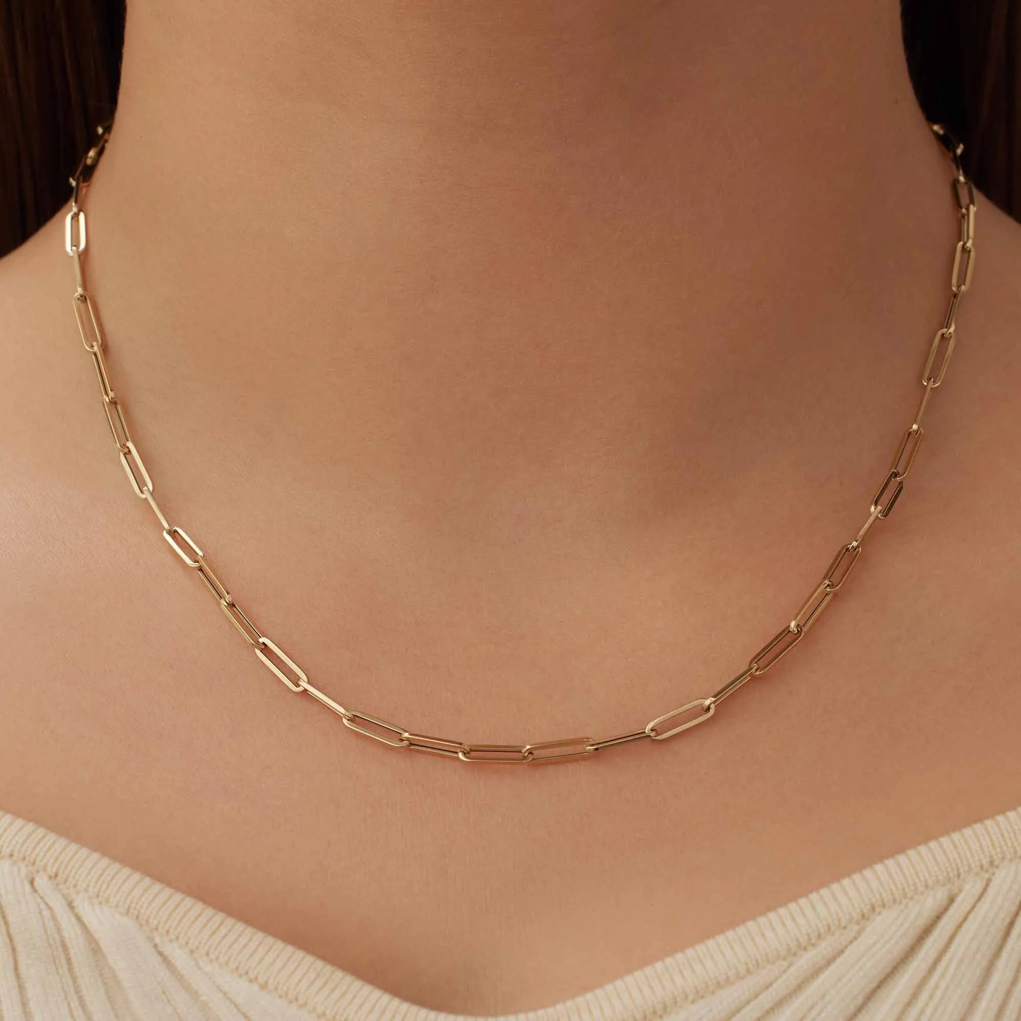 Aidee Odile 14 karat gold link necklace