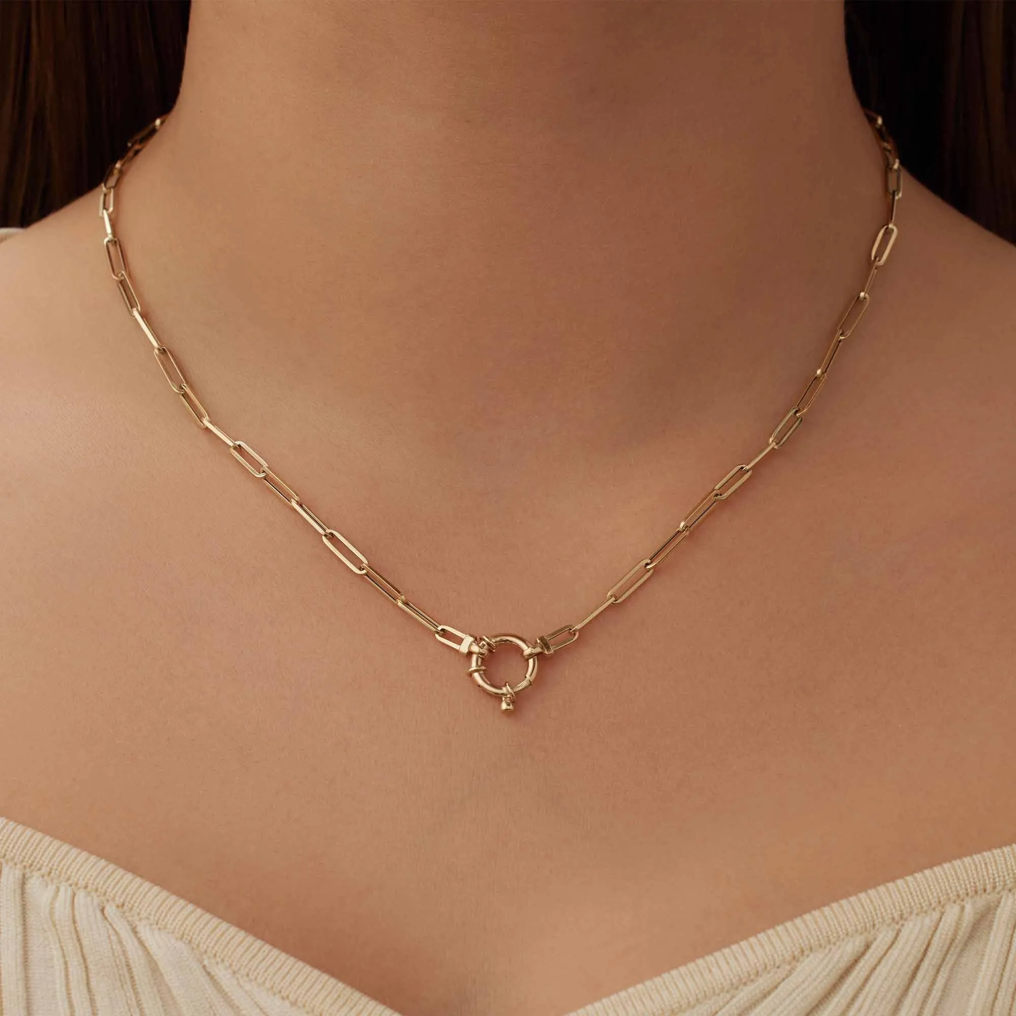 Aidee Odile 14 karat gold link necklace