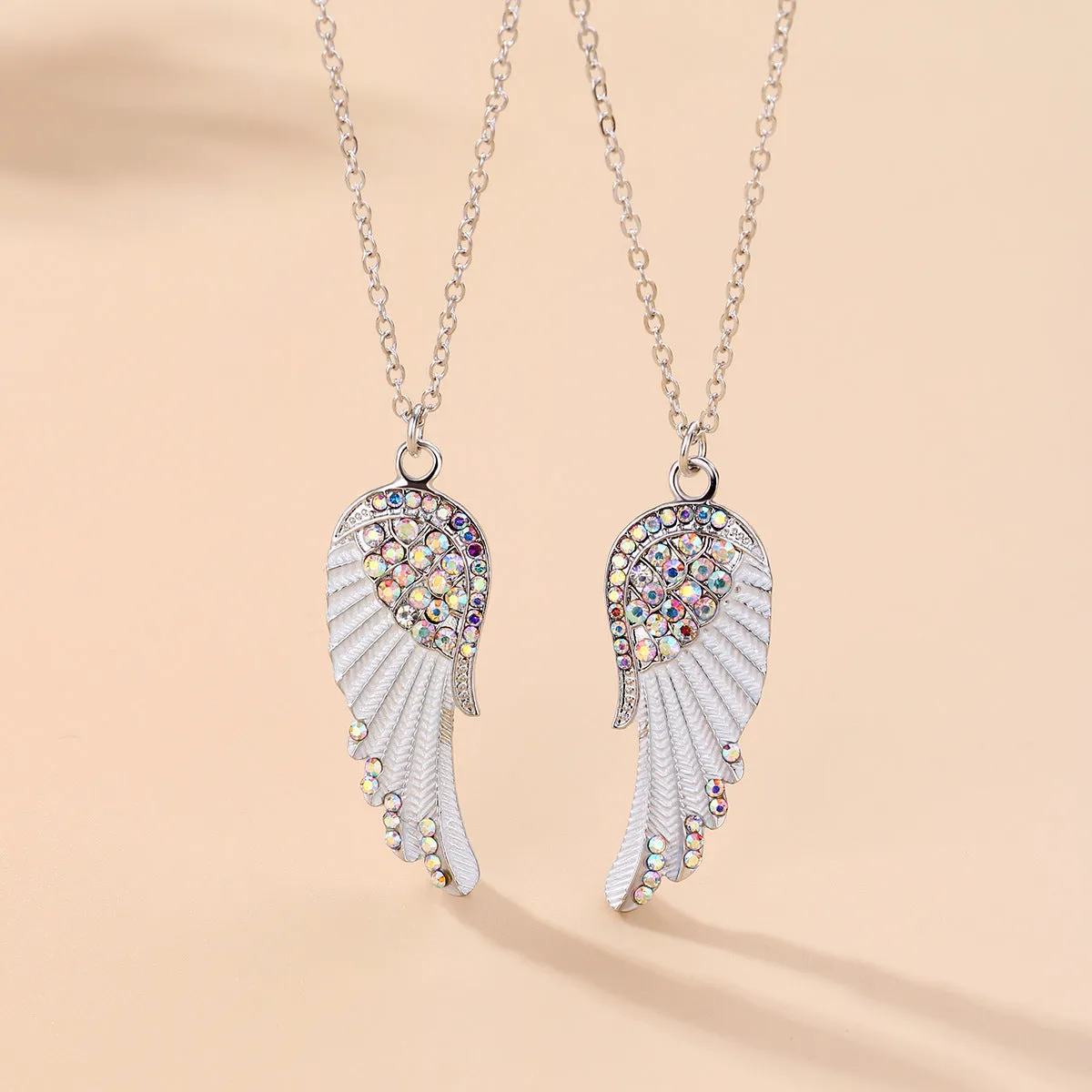 Angel Wings Matching Best Friend Necklaces Gift Set