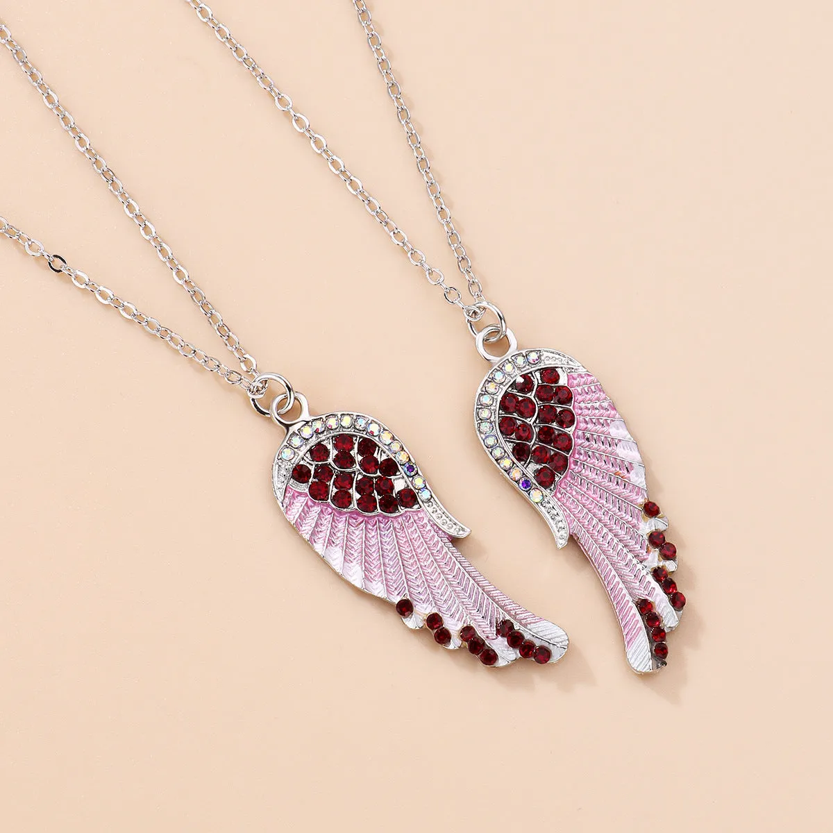 Angel Wings Matching Best Friend Necklaces Gift Set