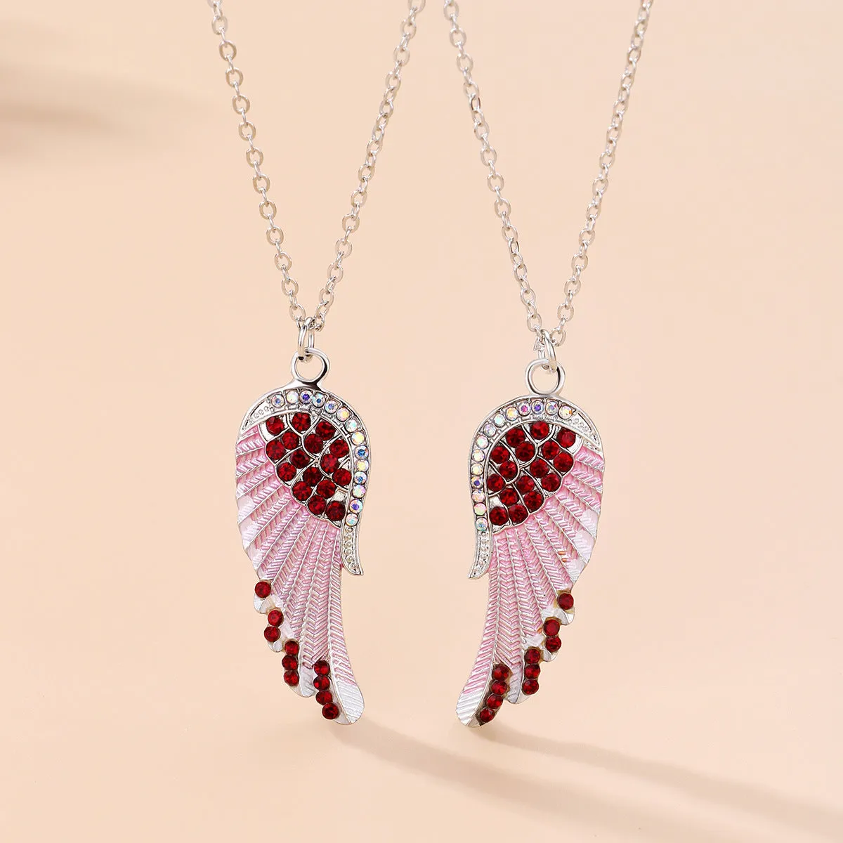 Angel Wings Matching Best Friend Necklaces Gift Set