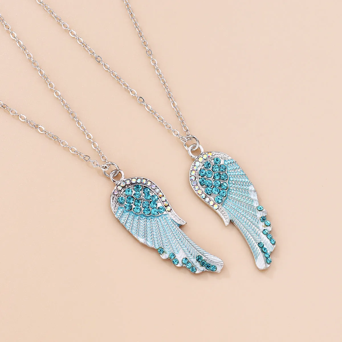 Angel Wings Matching Best Friend Necklaces Gift Set