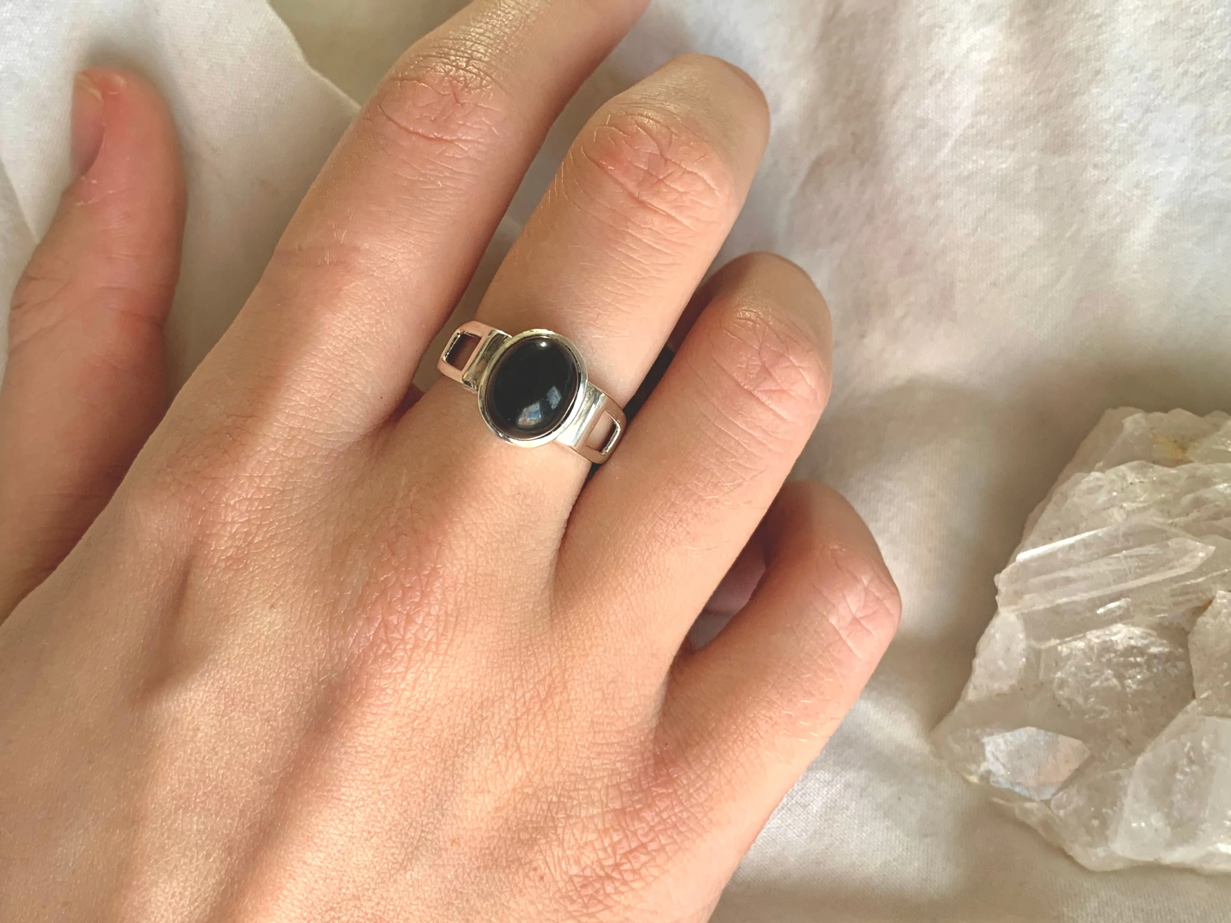 Black Onyx Falco Ring