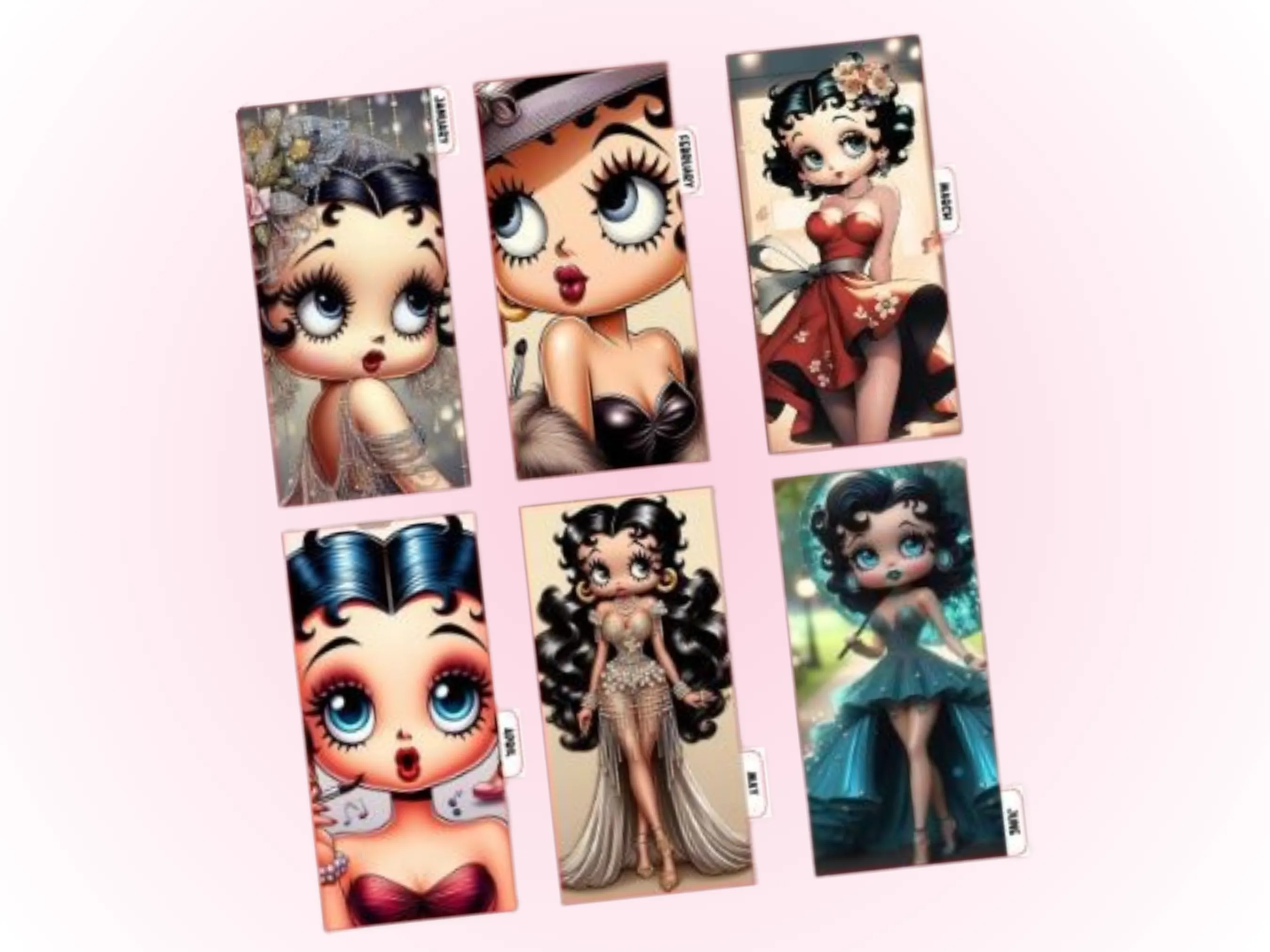 Cash Envelopes | Betty Boop | 12 month *Free 52 Week Challenge