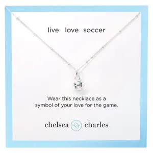 CC Sport Silver Soccer Necklaces (Team Pack of 12)