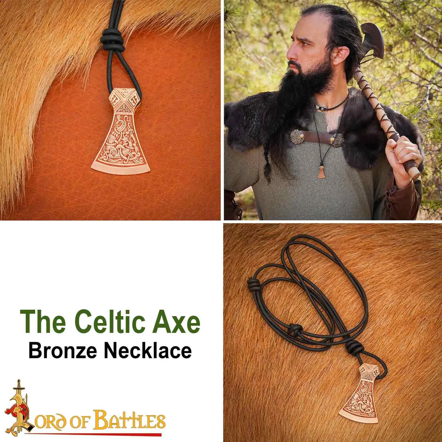 Celtic Axe Pendant - Bronze