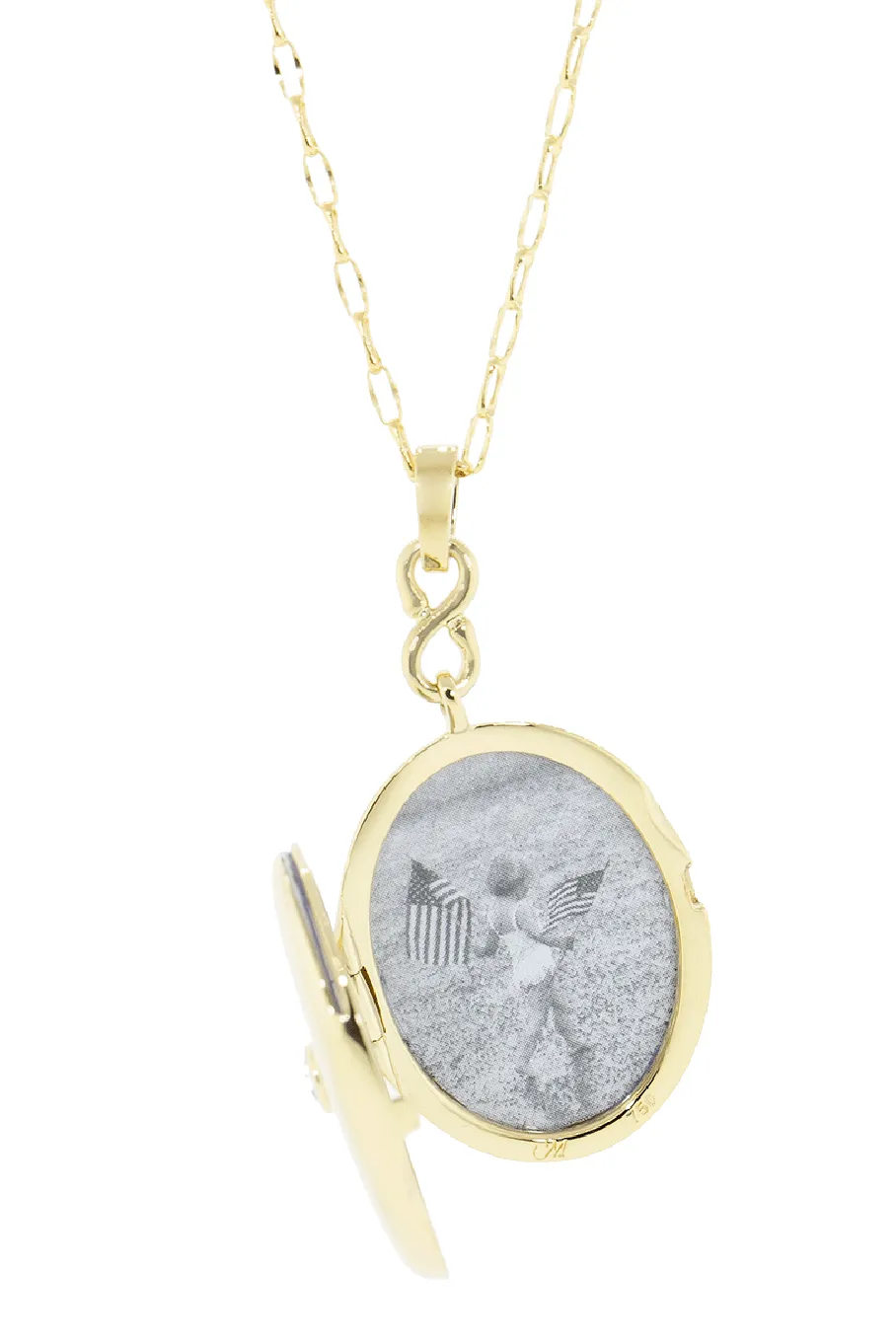 Center Rose Cut Diamond Locket Necklace