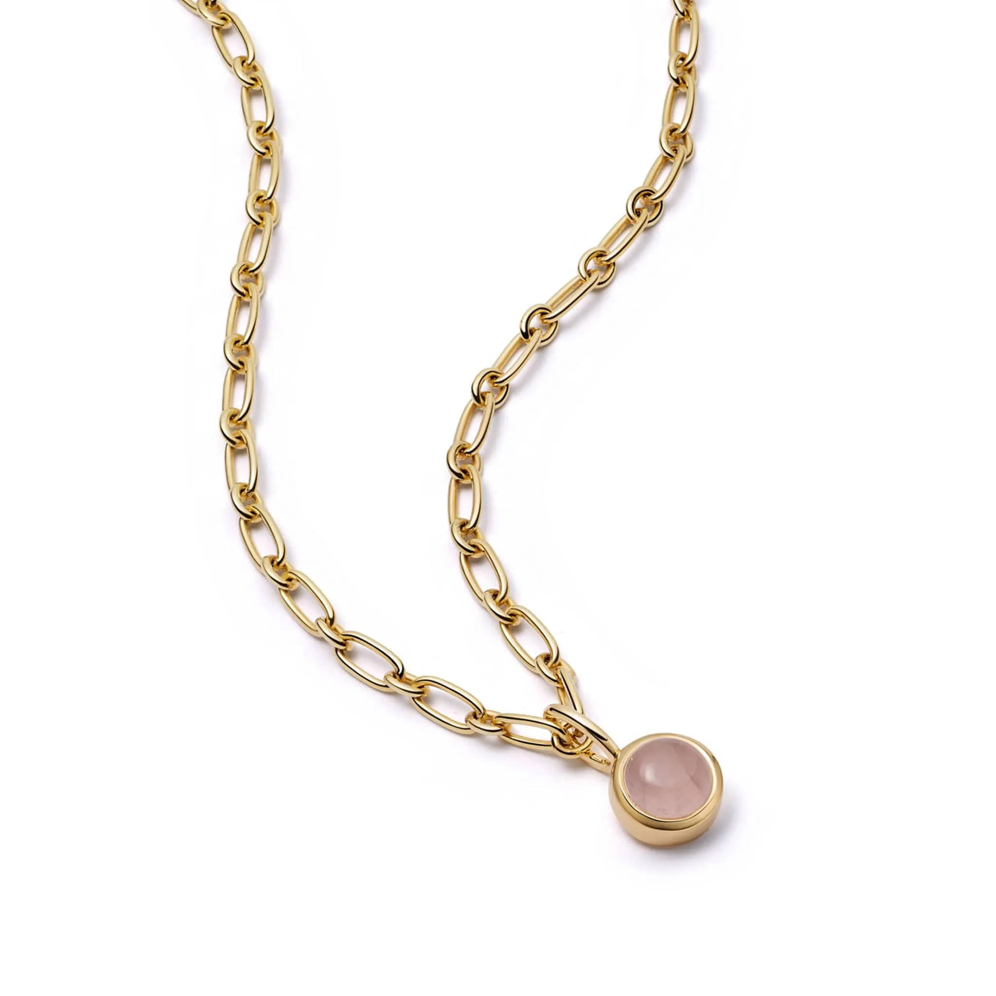 Chunky Healing Stone Necklace 18ct Gold Plate