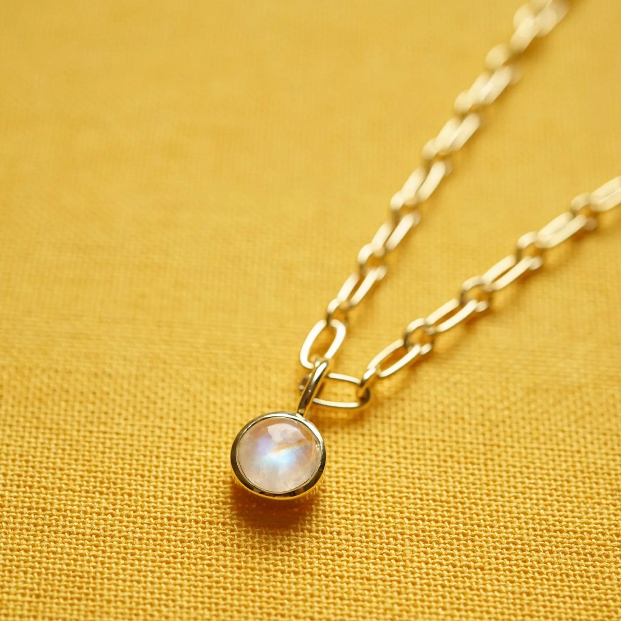 Chunky Healing Stone Necklace 18ct Gold Plate