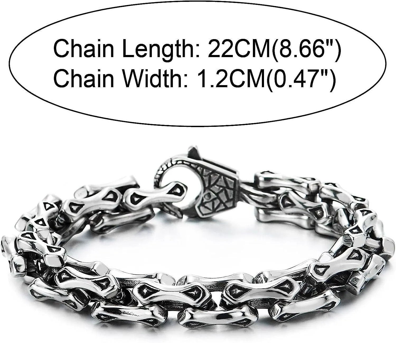 COOLSTEELANDBEYOND Mens Stainless Steel Link Chain Bracelet, Braided Interwoven, Unique Style