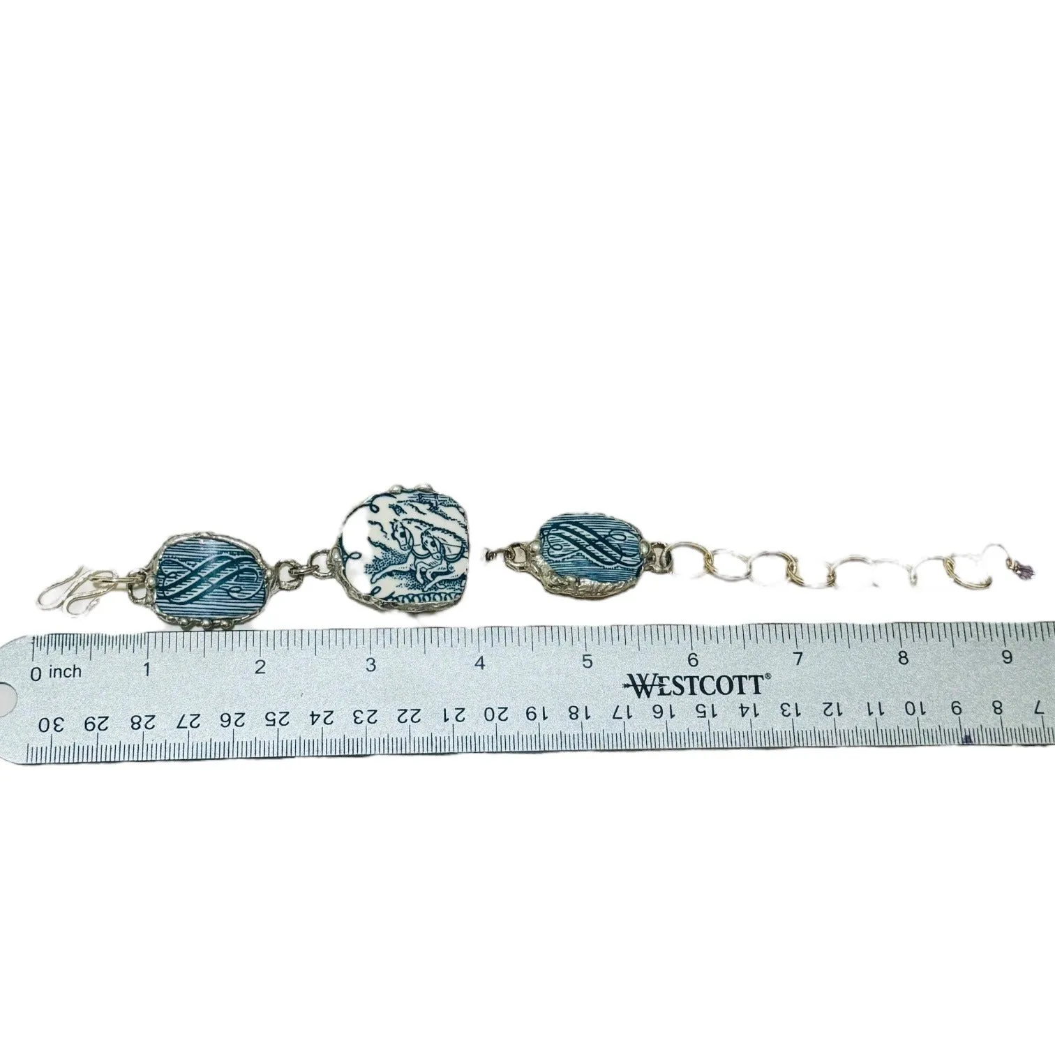 Courier & Ives Horse & Buggy Artisan Bracelet Silver Blend Metalwork