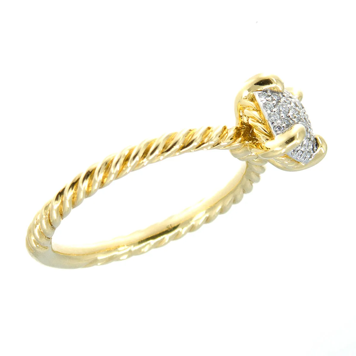 David Yurman Chatelaine Ring in 18K with Full Pavé Diamonds