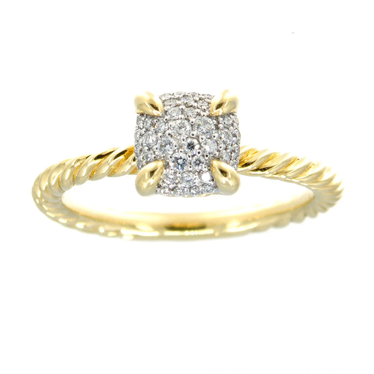 David Yurman Chatelaine Ring in 18K with Full Pavé Diamonds