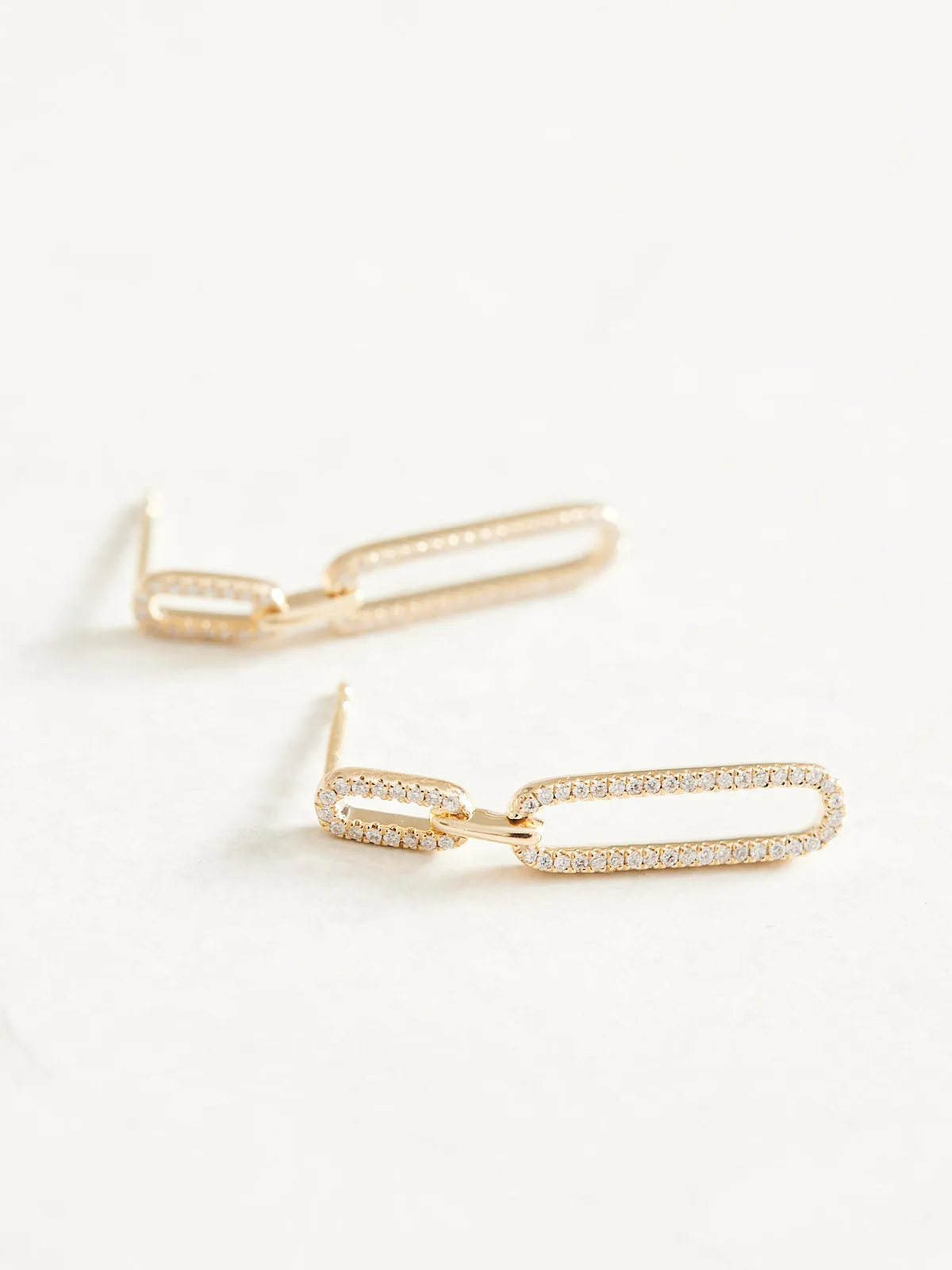 Diamond Link Earrings