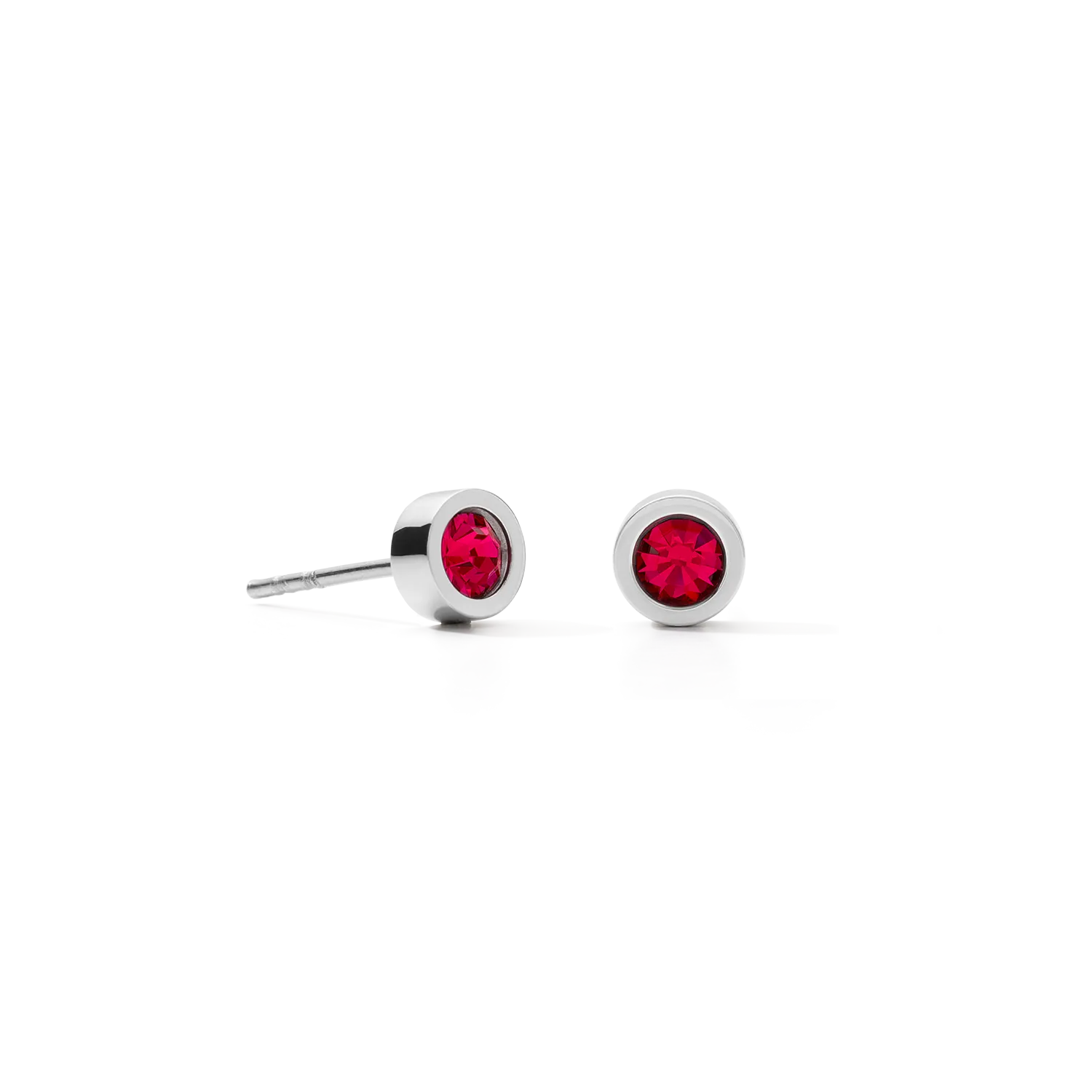 Earrings Sparkling Dot silver red