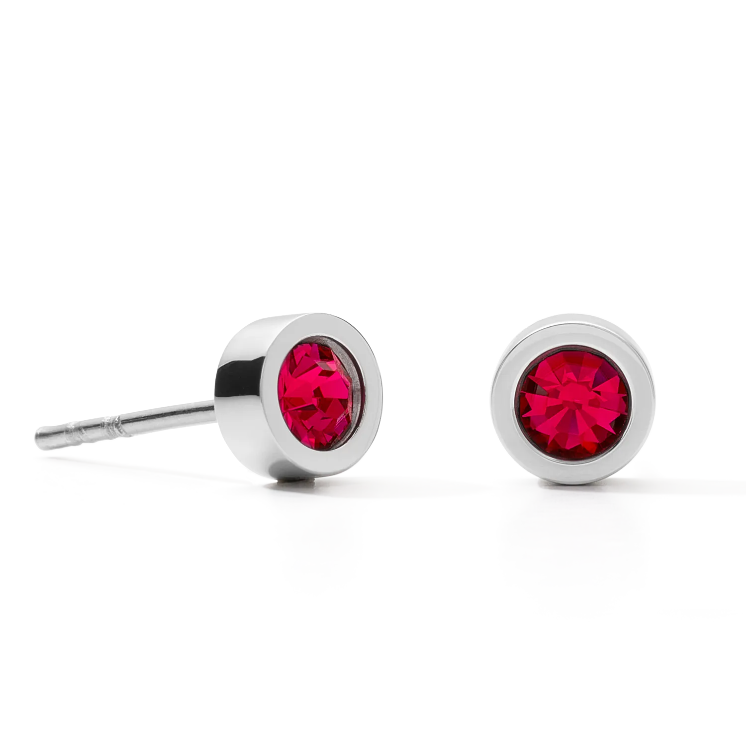 Earrings Sparkling Dot silver red