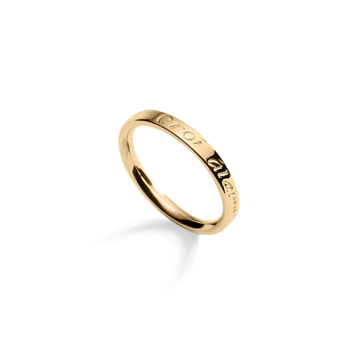 Gold Croí álainn sentiment ring