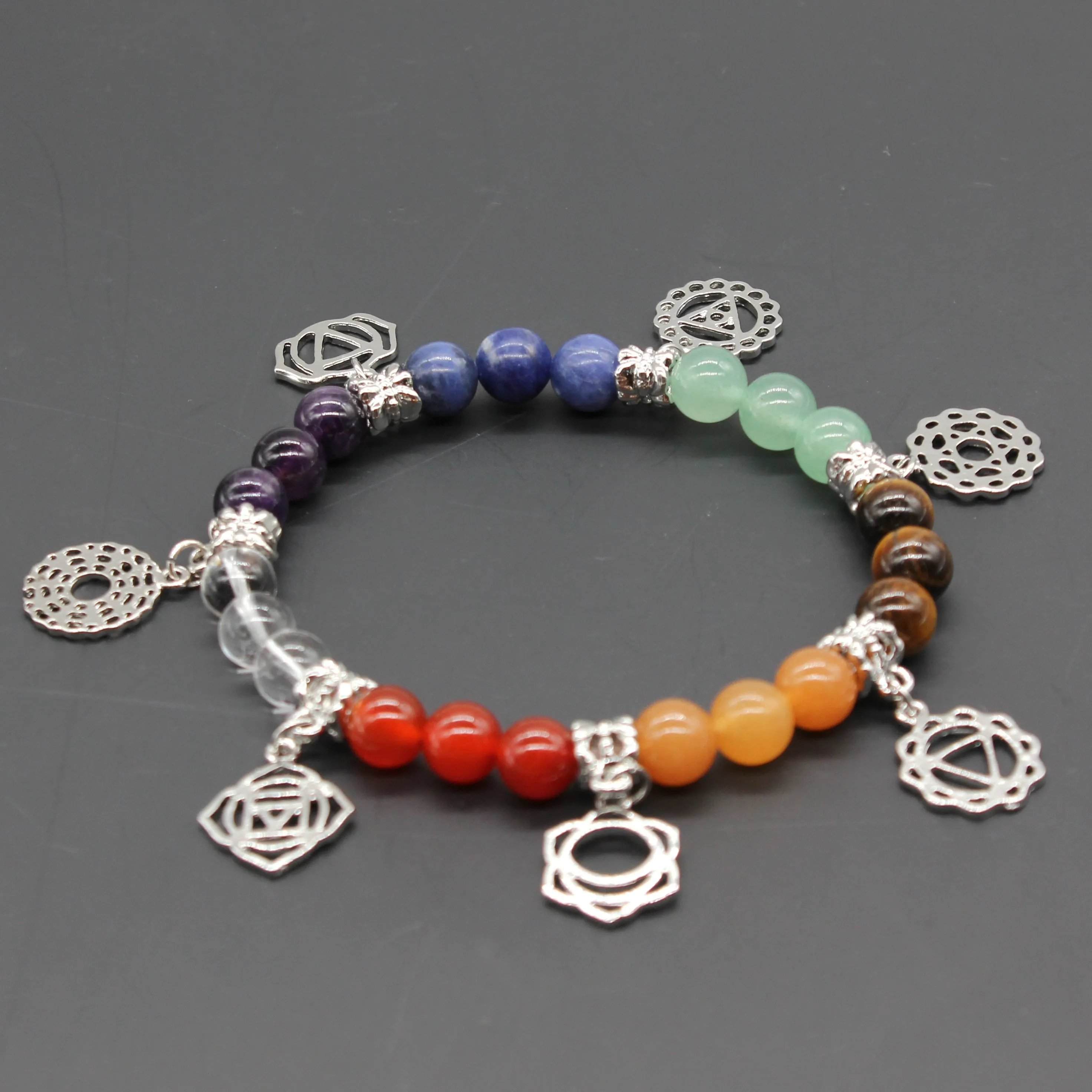 Healing Chakra Bracelet with Chakra Charms