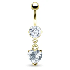 Janiet's Perpetual Love Navel Ring with Gold Plating