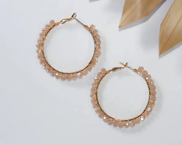 Jewelette Crystal Hoop Earrings by Bali Queen