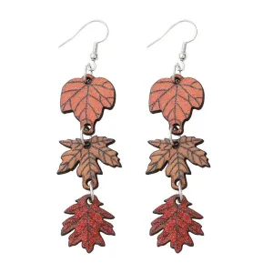 Leaf Trio Dangle Earrings