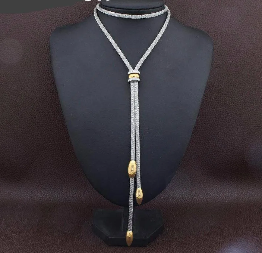 Long Stainless Steel Necklace for Women