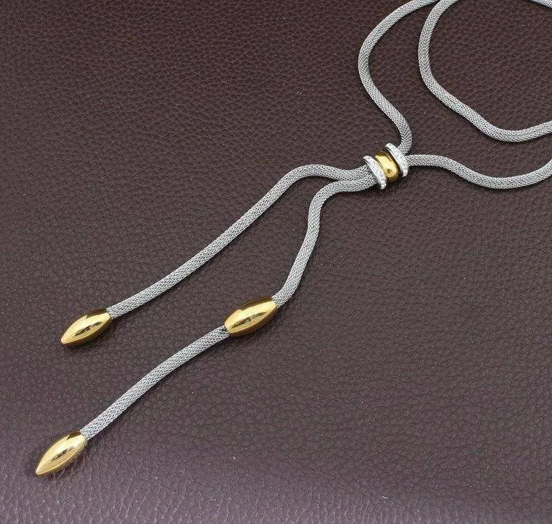 Long Stainless Steel Necklace for Women