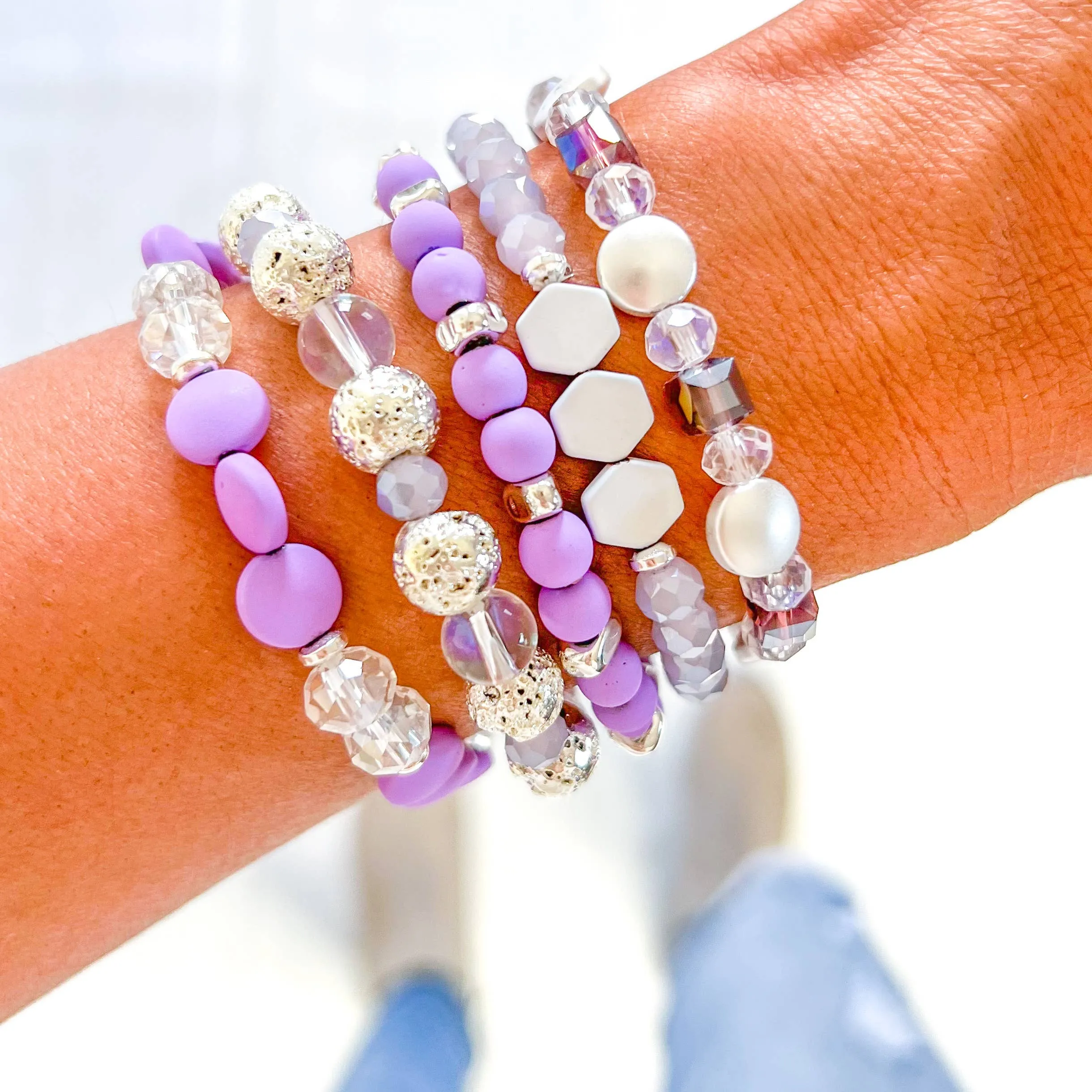 Lumi Purple Bracelet Stack