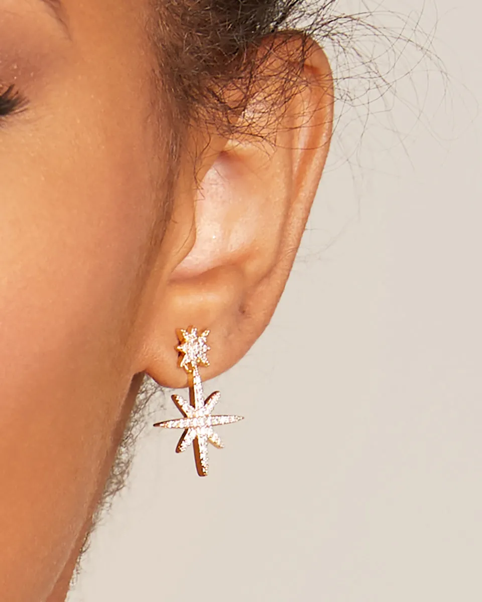 Madge Crystal Starburst Drop Earring