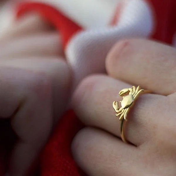 Maryland Blue Crab (Sterling Silver w/ 14K Gold Vermeil) / Ring