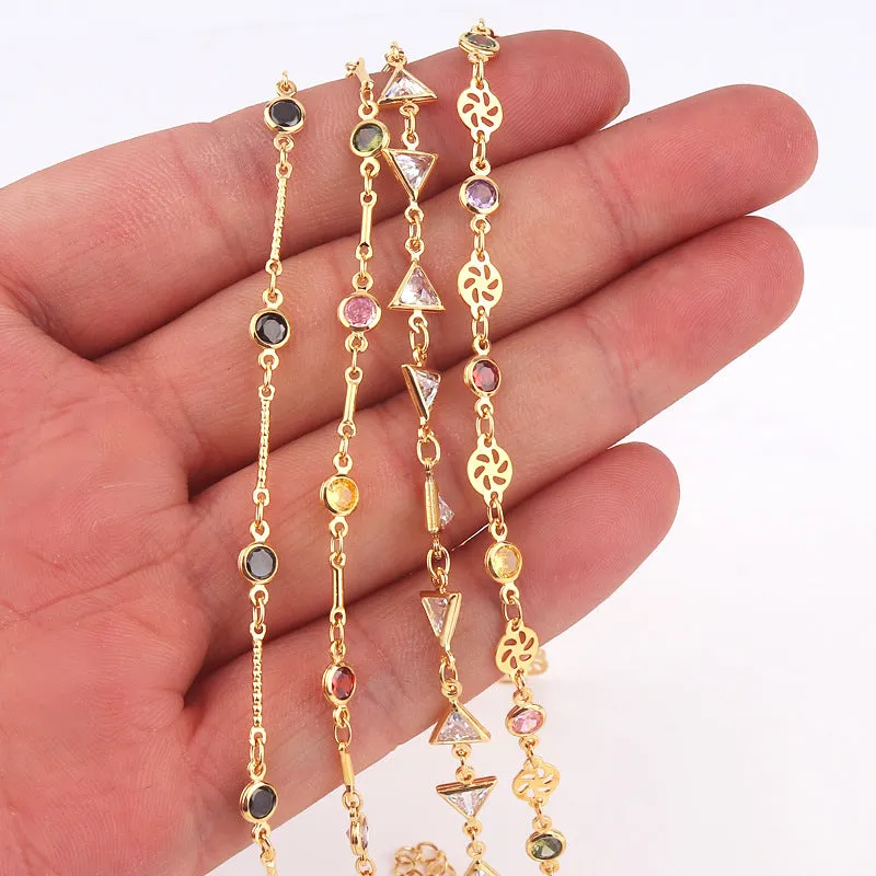 Minimalist Chain Wave Copper Necklaces