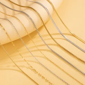 Minimalist Stainless Steel Electroplating Necklaces