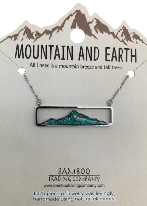 Mountain Turquoise Rectangle Pendant