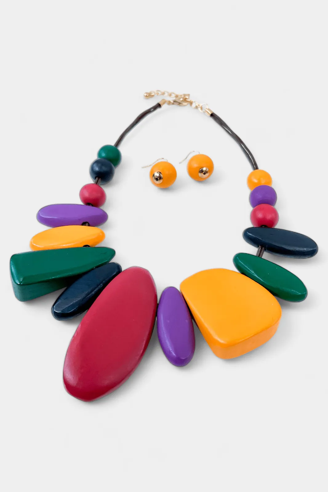 Multi Irregular Wood Necklace