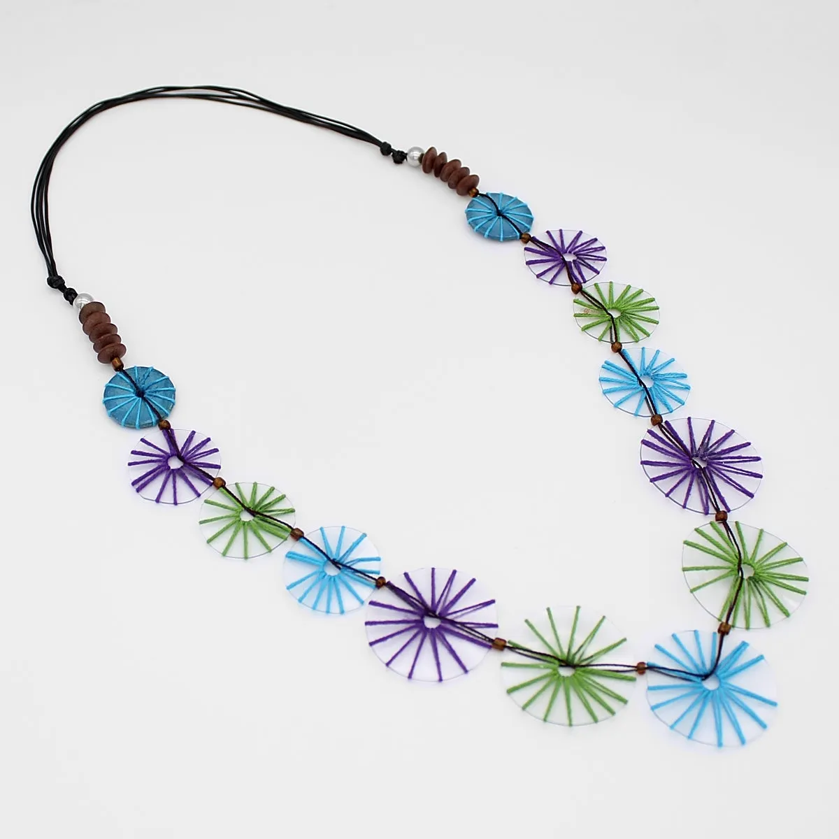 Mystic Multi Color Threaded Necklace