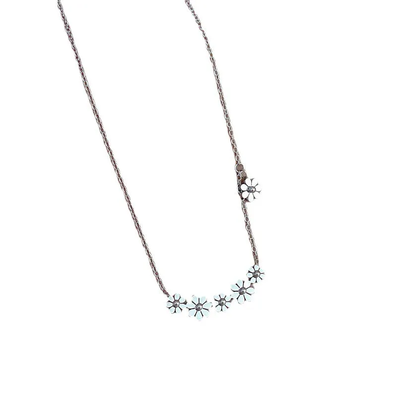 N2524 - 6 flowers minimalist Necklace