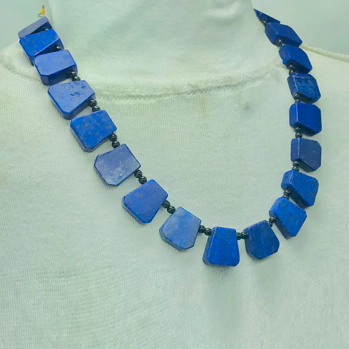 Natural Blue Lapis Lazuli Gemstone Necklace