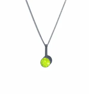 Neon Dome Drop Pendant - Silver (pink or yellow)