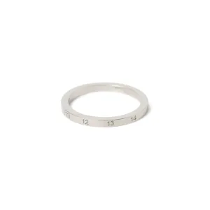 Numerical 2mm Rings in Silver