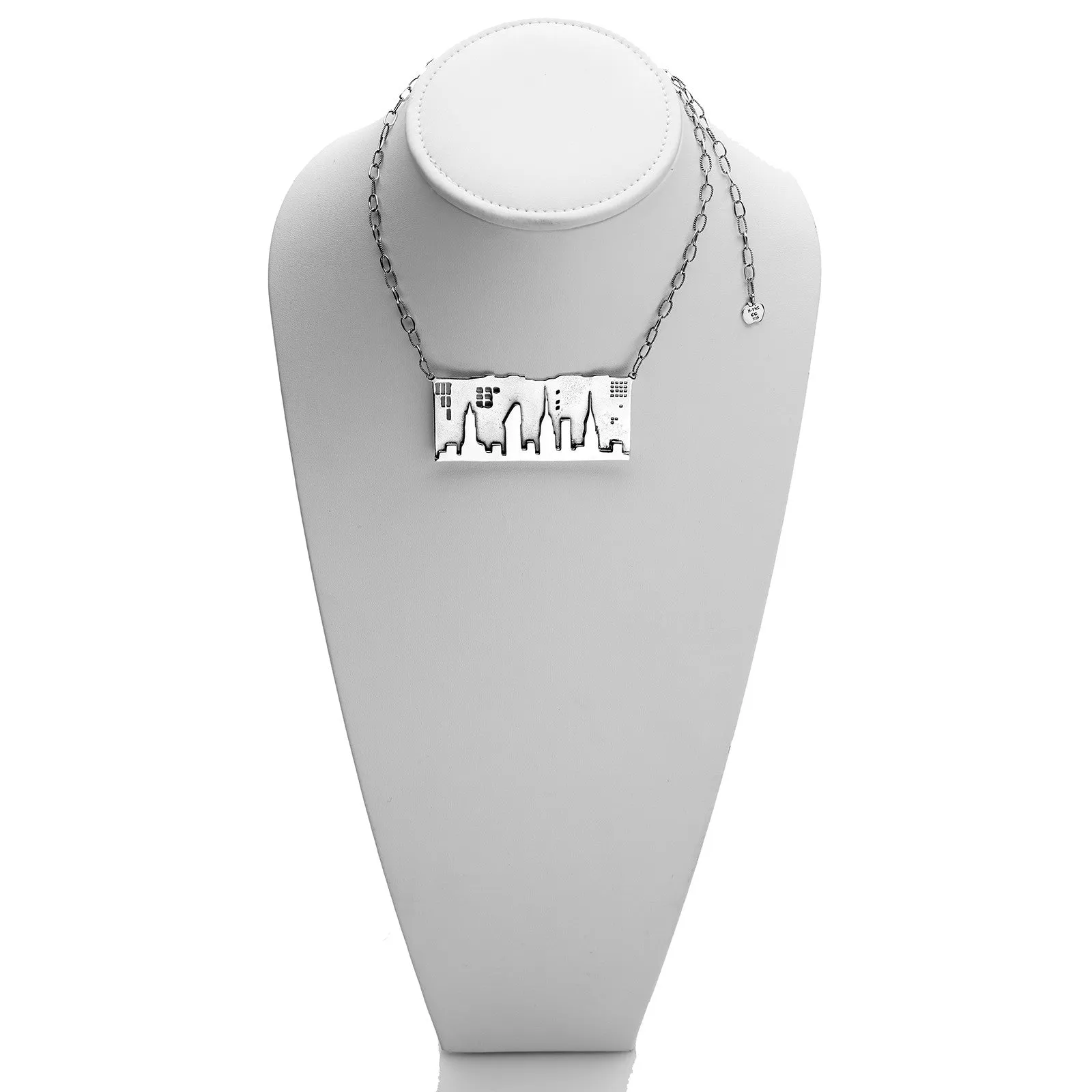 NYC Skyline The City That Never Sleeps Sterling Silver Necklace