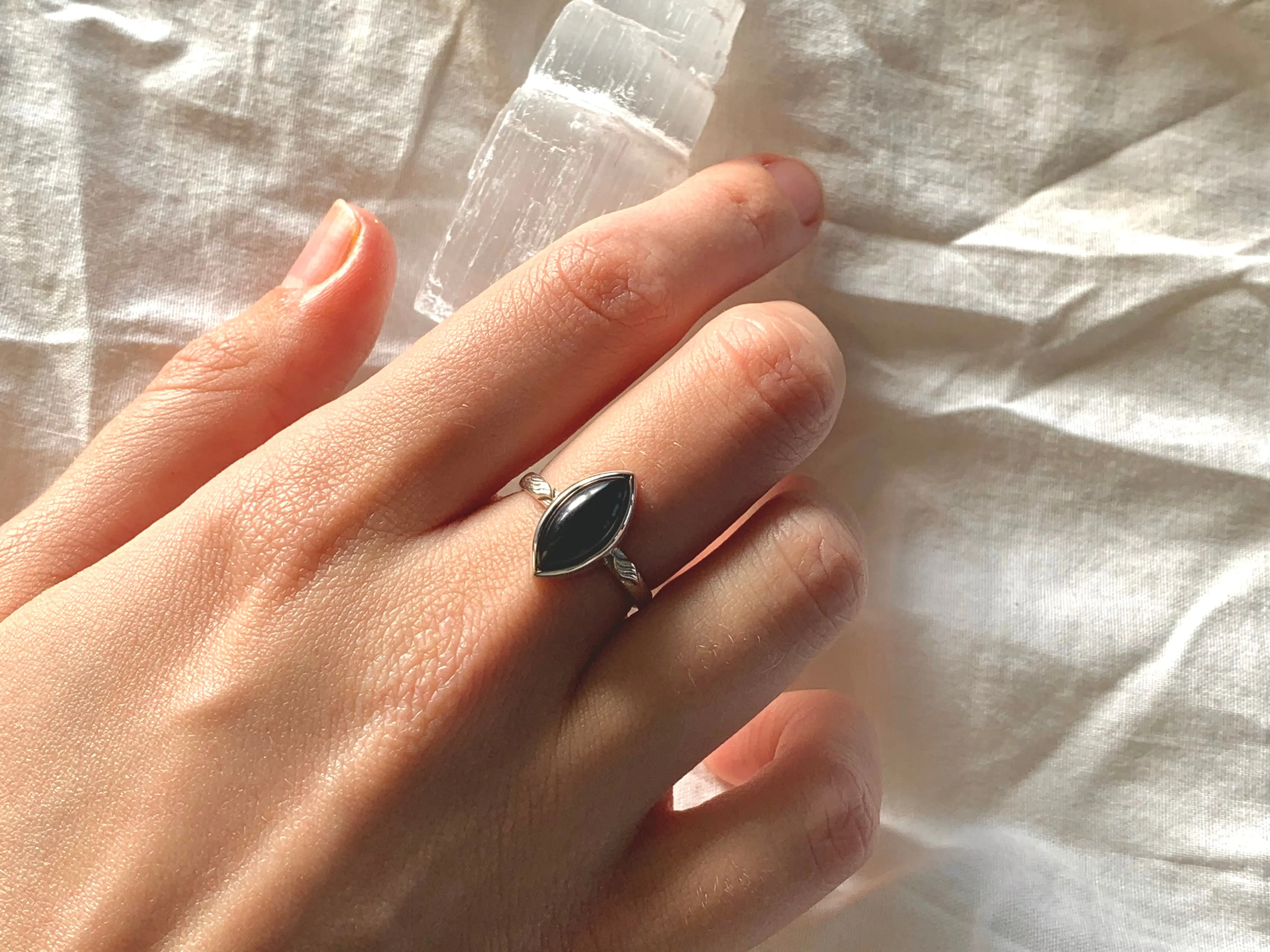 Onyx Engla Ring - Marquise (US 6.5 & 7.5)