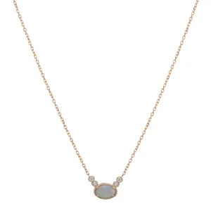 Opal Diamond Dew Necklace