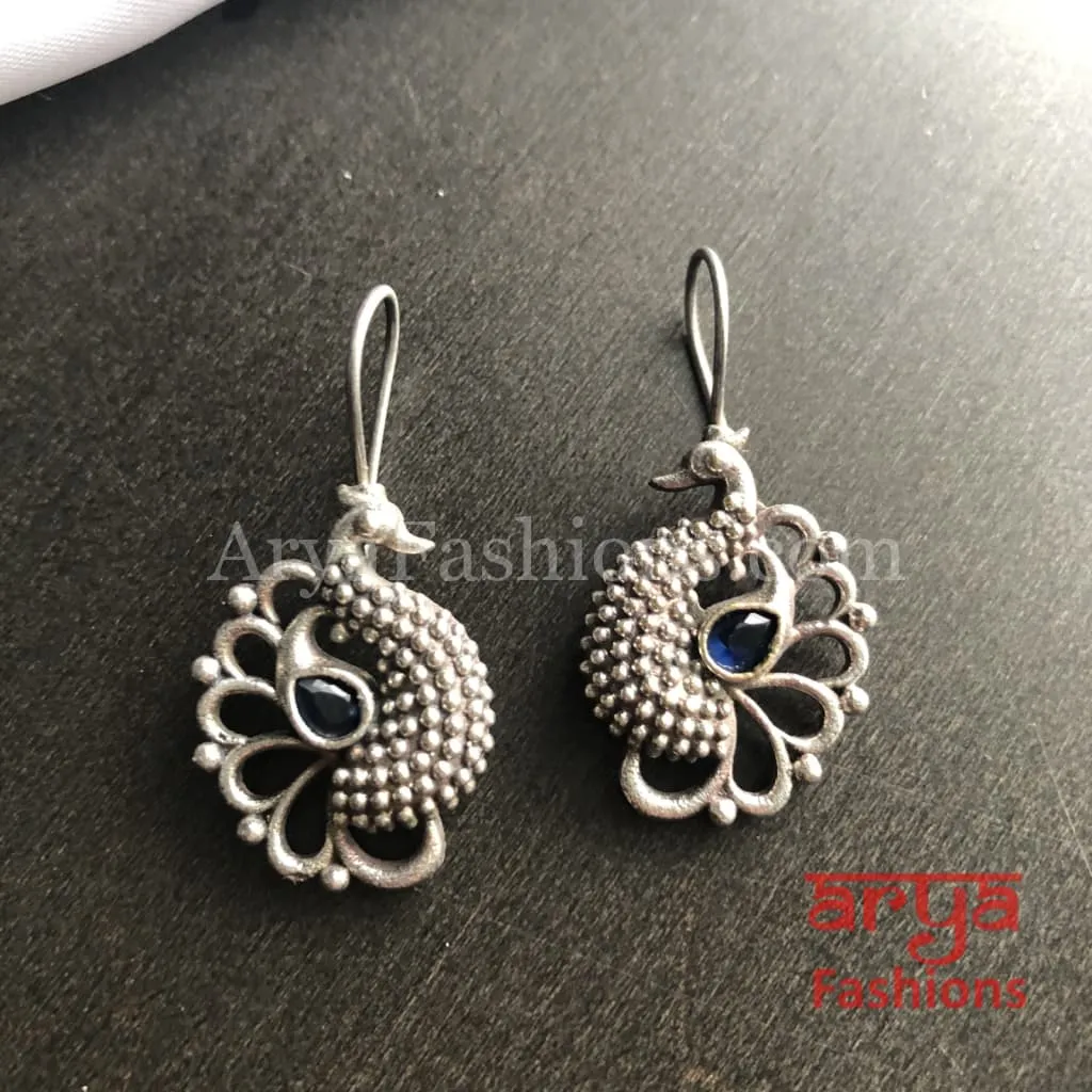 Oxidized Silver Trendy Earrings