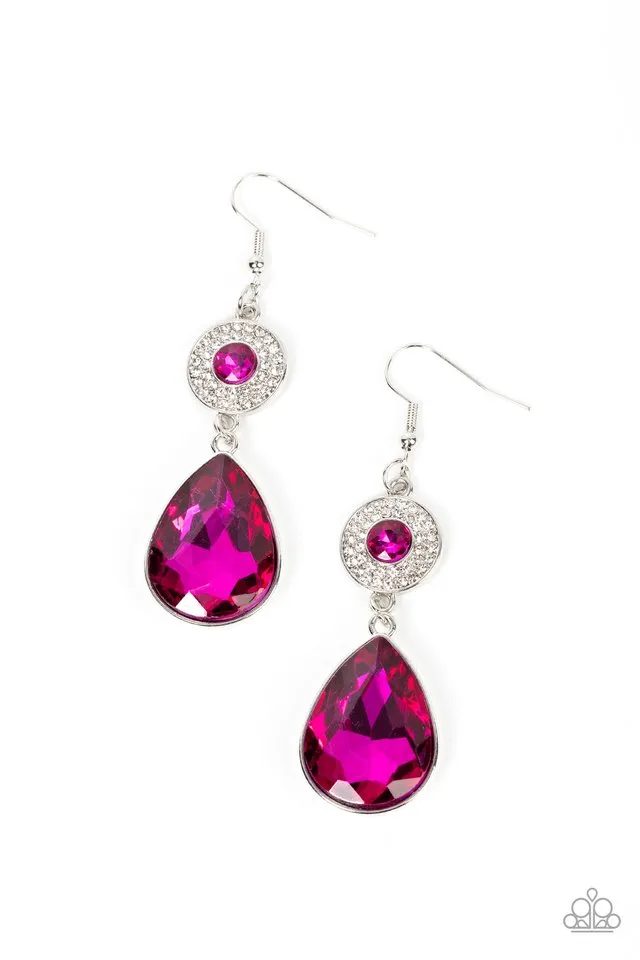 Paparazzi Earring ~ Collecting My Royalties - Pink