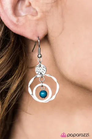 Paparazzi Earring ~ Rodeo Round Up - Blue