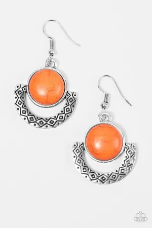 Paparazzi Earring ~ Sunset Sailing - Orange