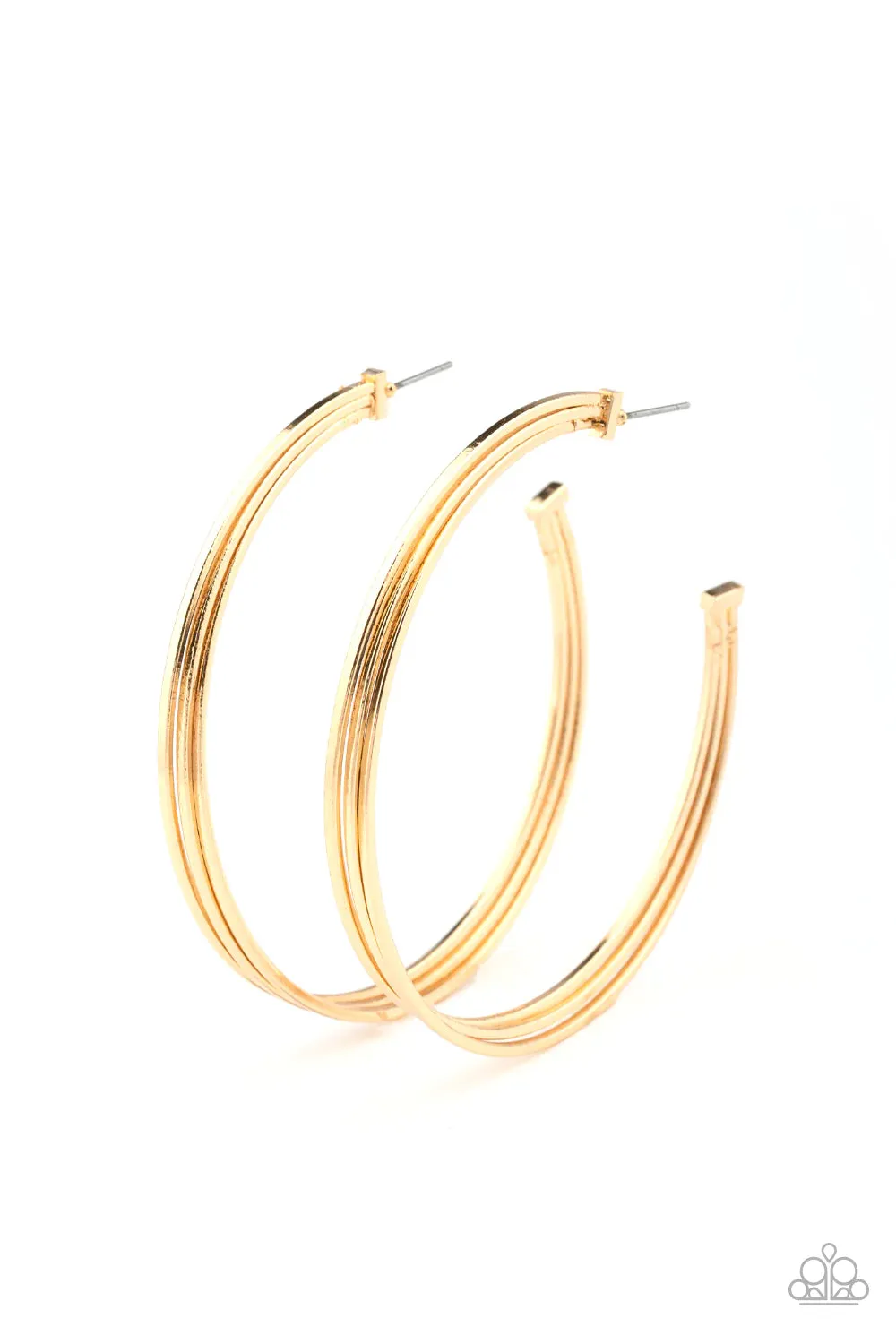 Paparazzi Earring ~ Wheelhouse - Gold