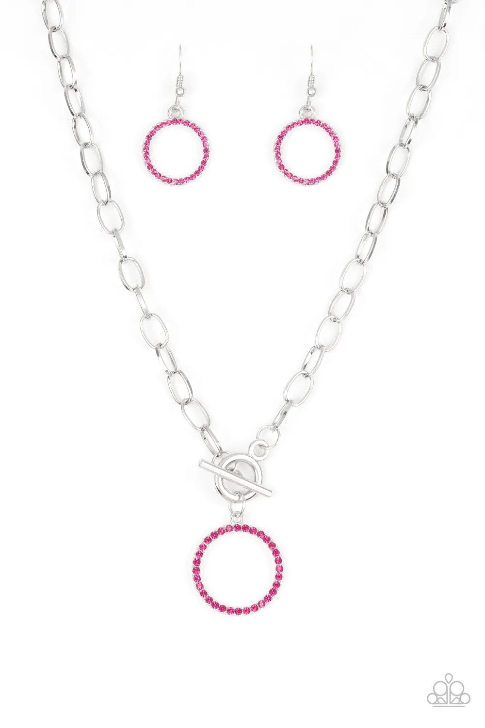 Paparazzi Necklace ~ All In Favor - Pink